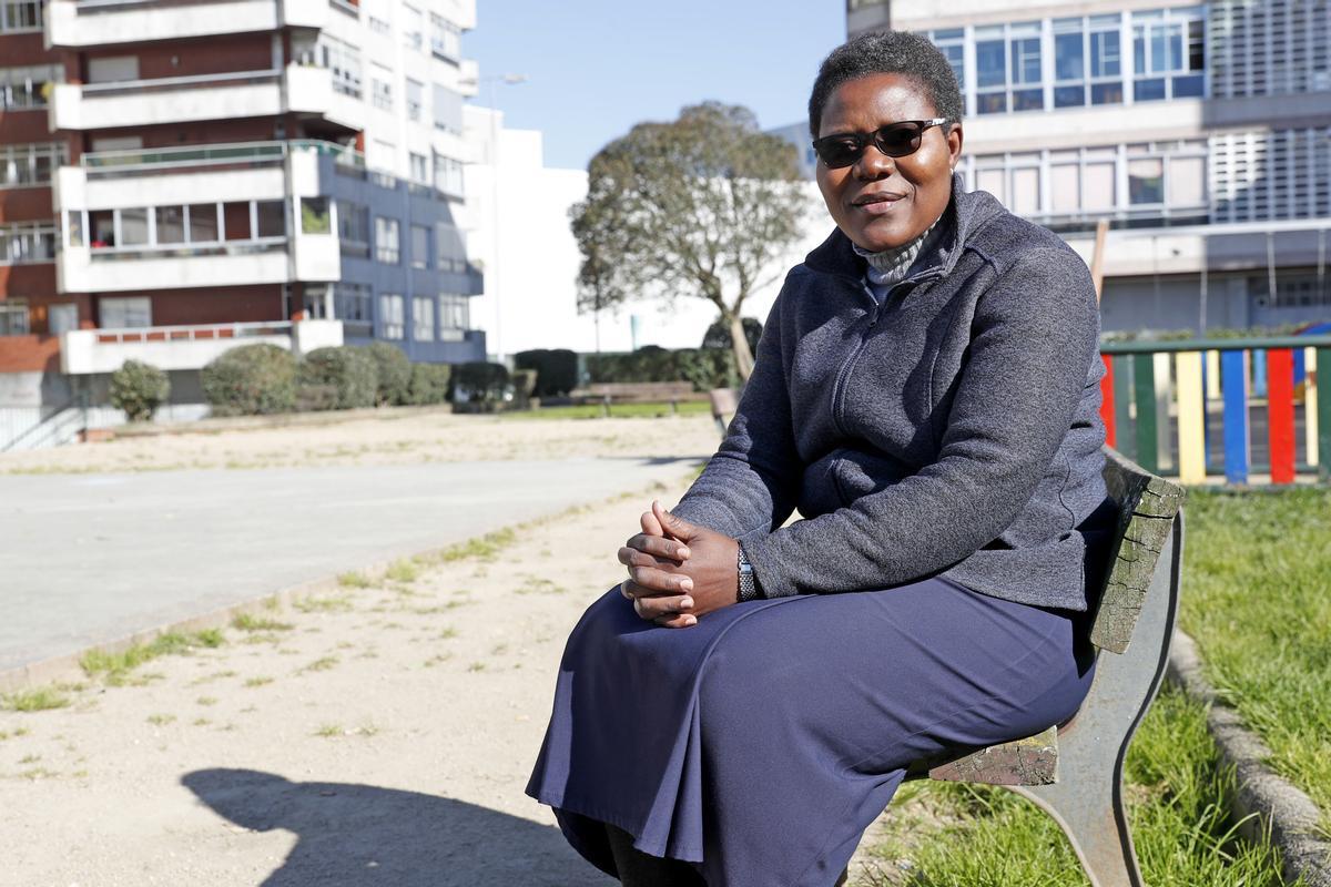 LA MISIONERA DE CAMERUN VIRGINE TCHUINDJQNG, AYER EN VIGO.