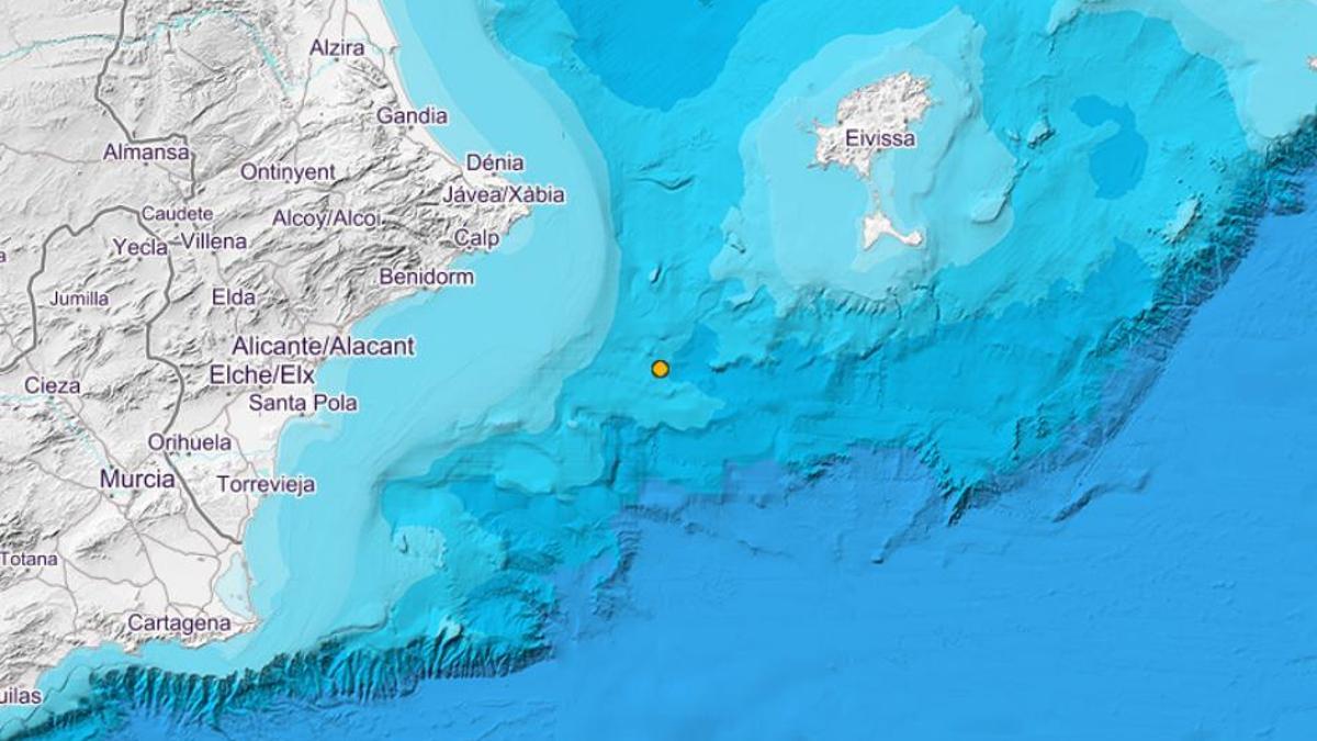 Seismo frente al litoral de Alicante