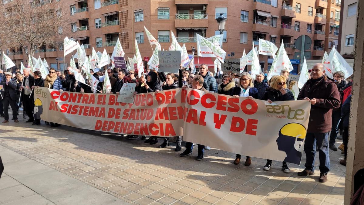 Otro momento de la protesta