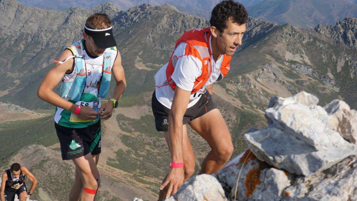 Roberto Heras, leyenda del ciclismo nacional, en una prueba de trail.