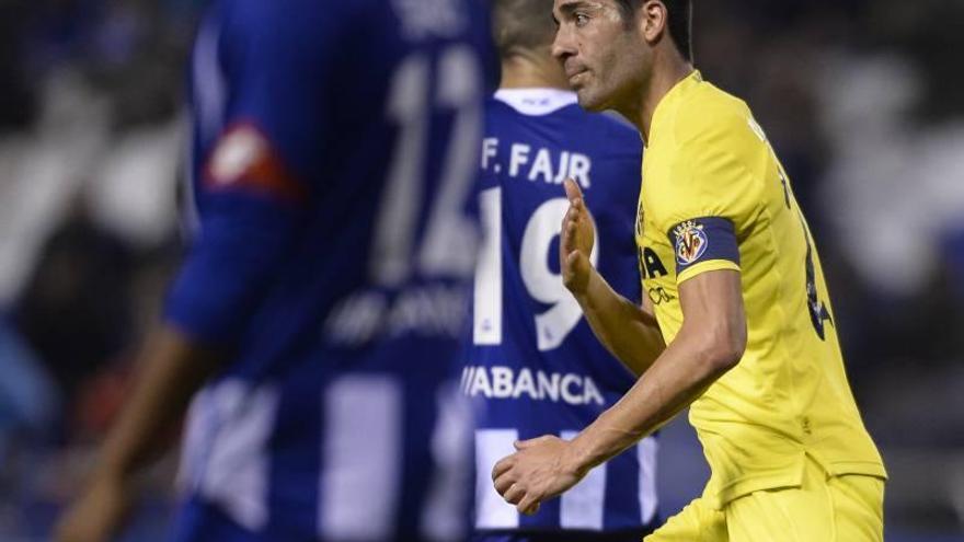 El Villarreal se impone en Riazor con un gol de Bruno Soriano en el descuento (1-2)