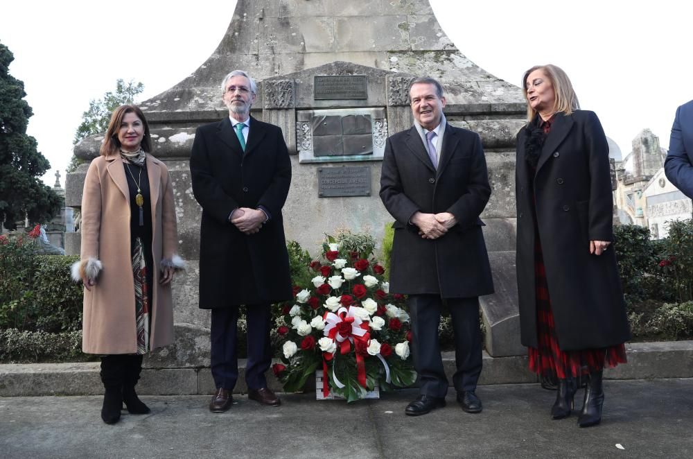 Una nueva placa honra la figura de Concepción Arenal en Pereiró. Rosana Ojea.