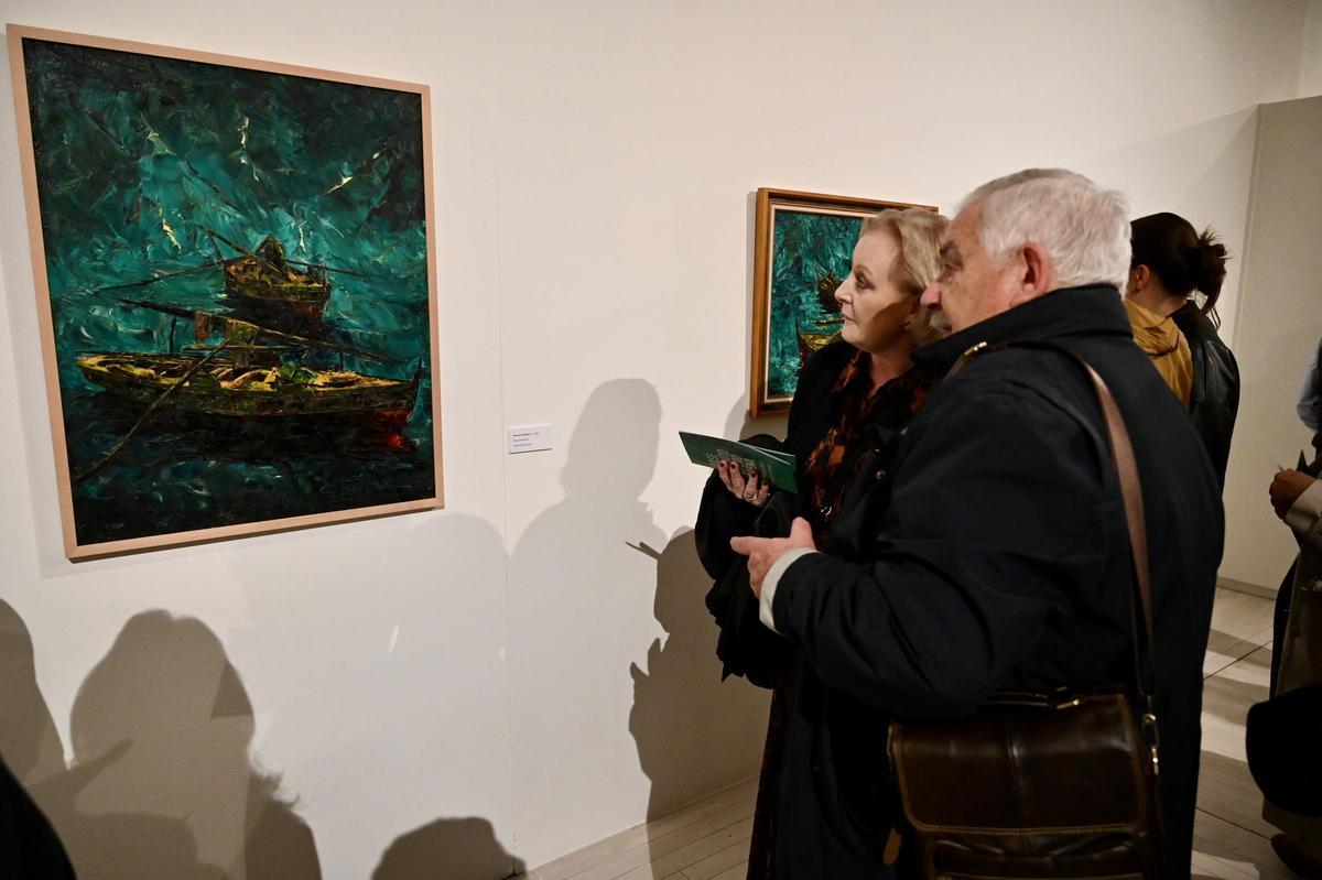 La inauguración de la exposición "José Benito Otero Baena. Un pintor sen pinceis"