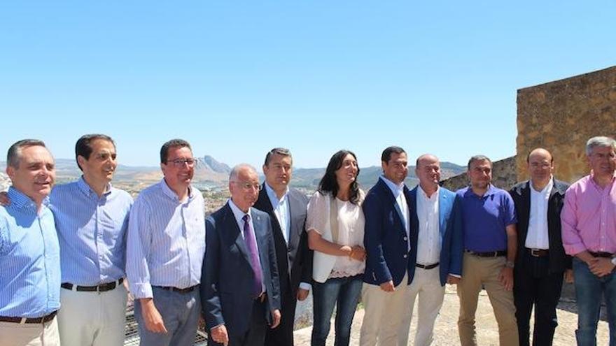 Moreno Bonilla junto a los ocho presidentes populares andaluces.