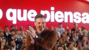 Pedro Sánchez, el pasado domingo en Valencia.