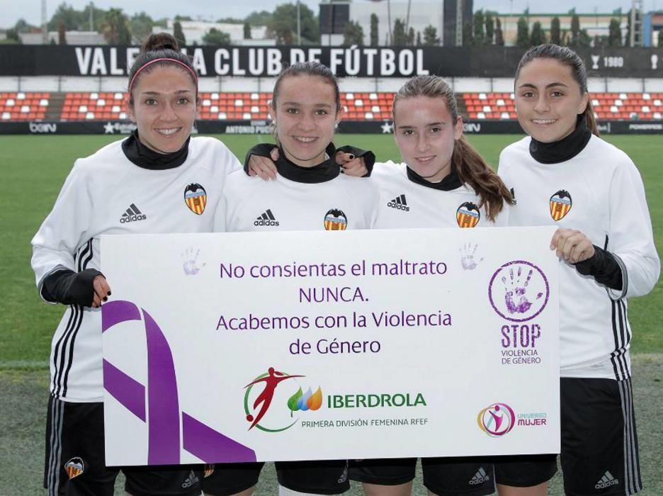 El Valencia Femenino apoya el Día Internacional contra la violencia de género