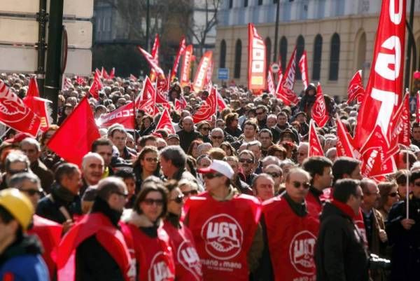 Las imágenes de la manifestación en Zaragoza