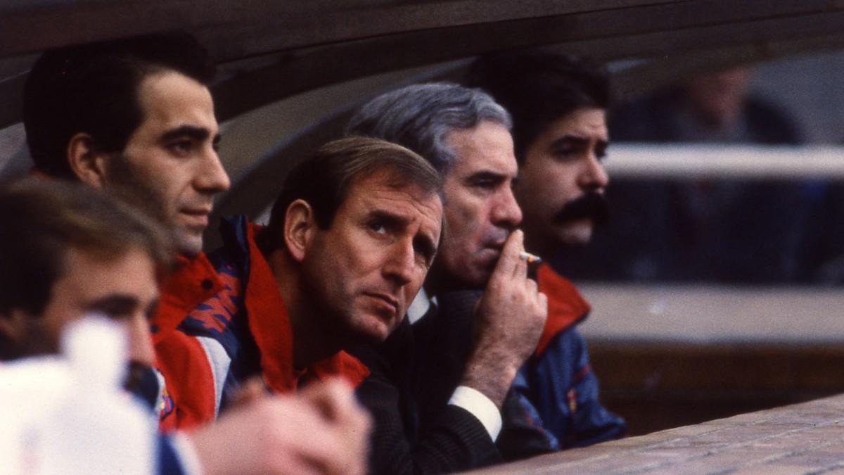 Luis Aragonés con Rexach, Salva García Puig y Corbella