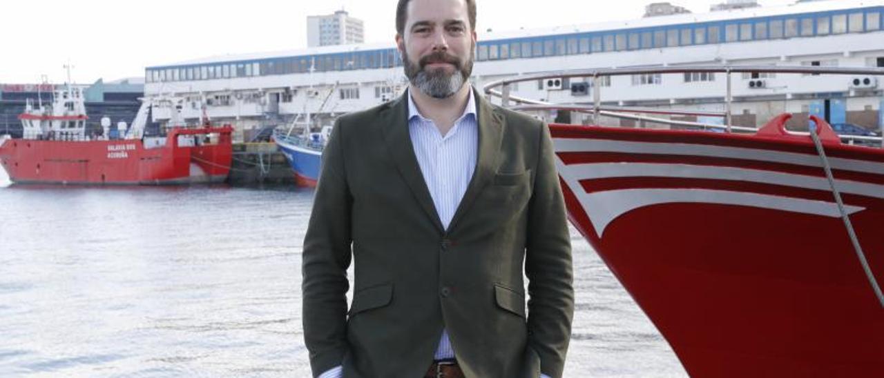 Iván López, el pasado febrero en el puerto de O Berbés. |  RICARDO GROBAS