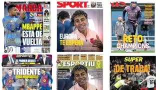 Lamine Yamal, Mbappé y una espectacular remontada, protagonistas en las portadas
