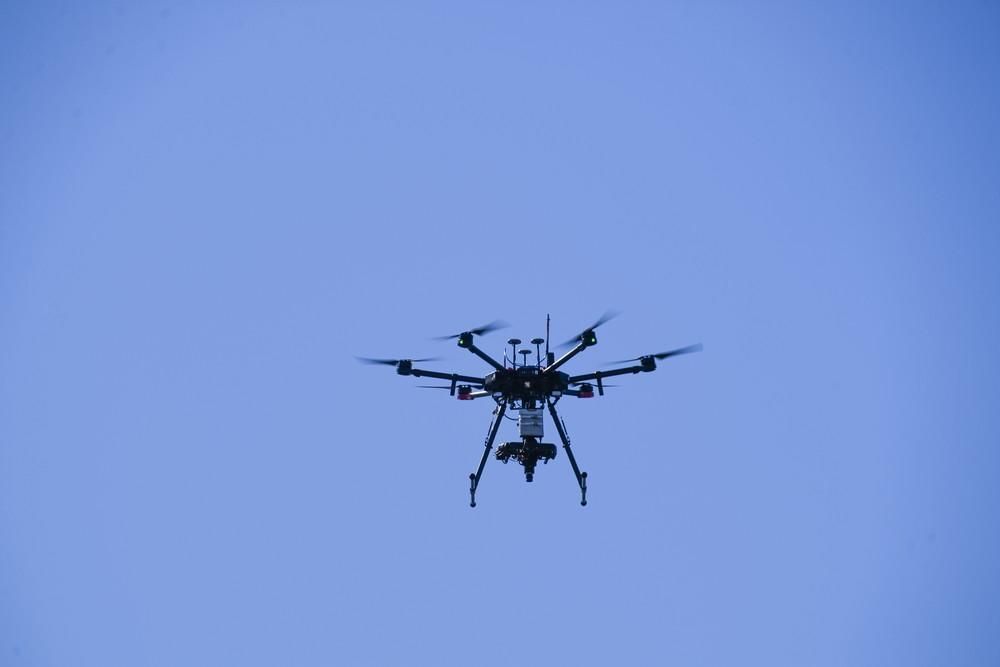 Las Canteras, a vista de dron.