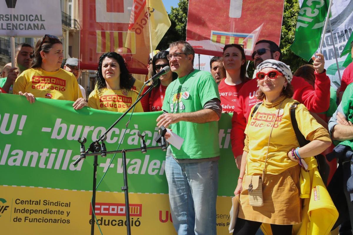 Imagen de la manifestación de la huelga de docentes del pasado 31 de marzo