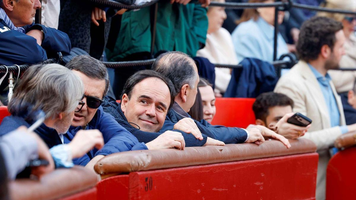 El president Llorca, en la última feria taurina de Fallas.