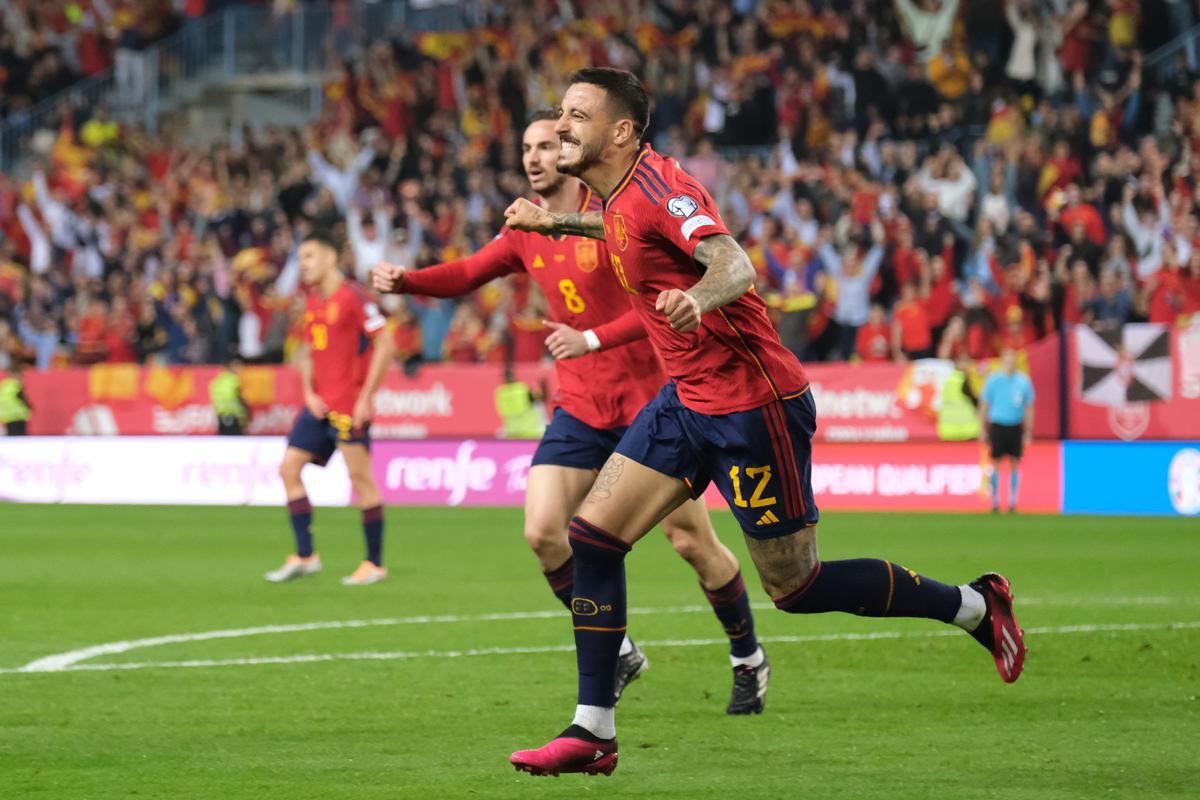 La Roja juega en Málaga contra Noruega, en imágenes