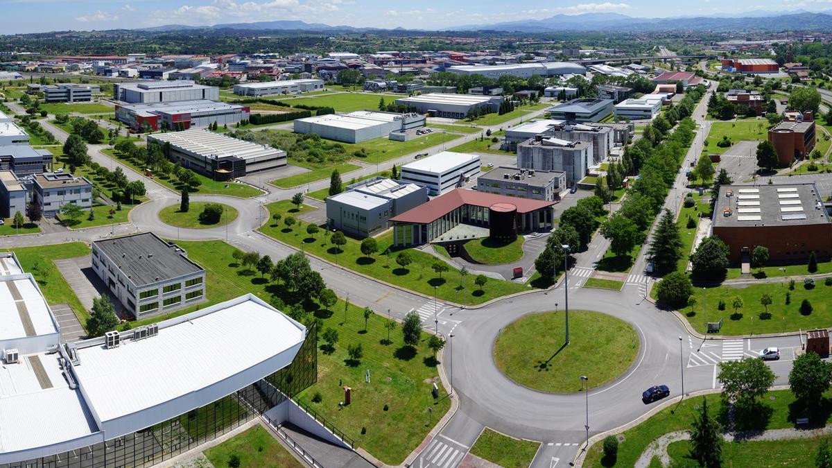Vista de un área del Parque Tecnológico de Asturias, en Llanera.