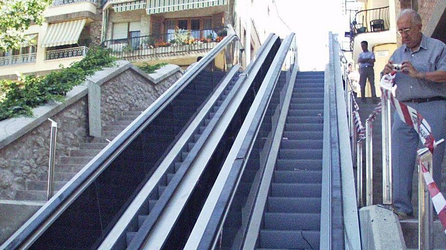 Les escales mecàniques del carrer de Sant Magí, d&#039;Igualada, en una imatge d&#039;arxiu