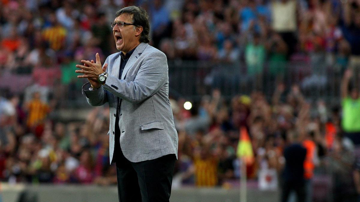 Gerardo Martino, en una imagen durante su etapa en el banquillo barcelonista