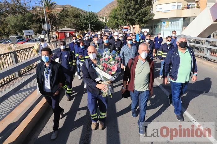 Homenaje al sindicalista atropellado ayer en Cartagena