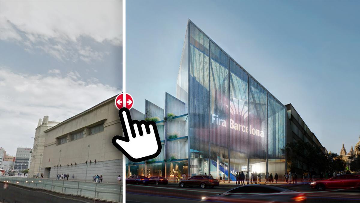 Imágenes del antes y el después de la reforma de la Fira