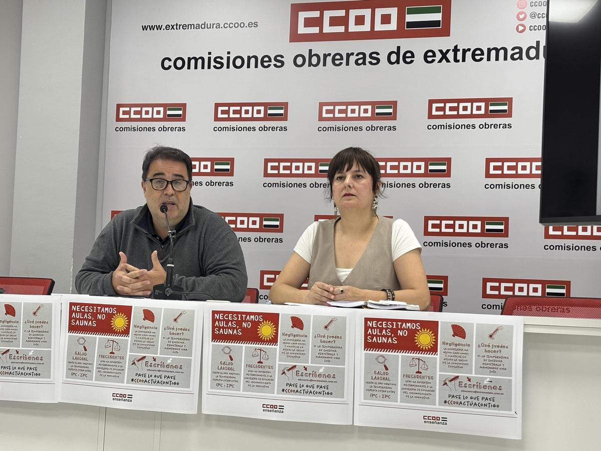 Presentación de la campaña de CCOO y Freampa-CP 'Necesitamos aulas, no saunas' contra el calor en los centros educativos
