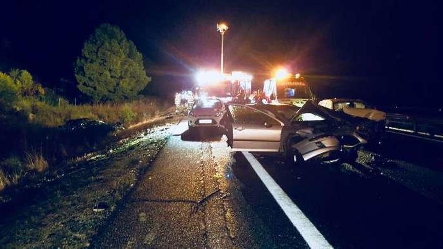 El accidente ocurrió en la AP-7 a la altura de Benissa. // Fdv