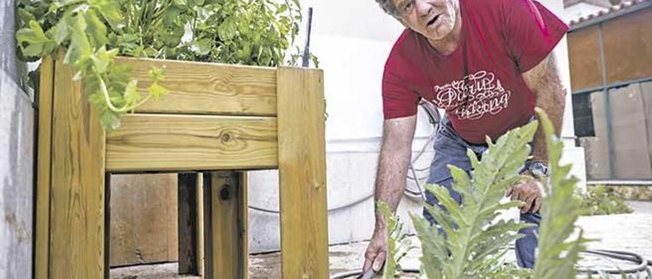 Alberto Pomar dirige y promueve muchas de las iniciativas que se ponen en marcha en la residencia, como el huerto ecológico.