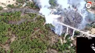 Incendio en Santa María de la Alameda: desconfinadas La Paradilla y La Estación tras mejorar la evolución del fuego