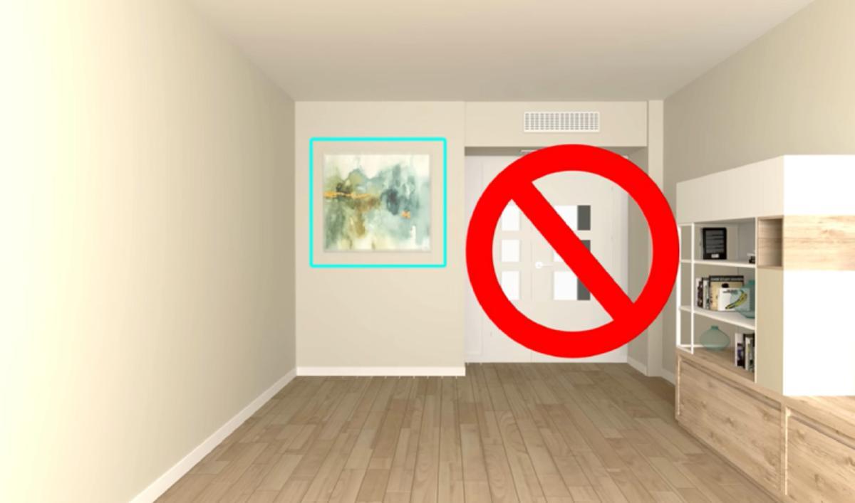 Si tienes una pared rectangulas un elemento decorativo rectangular encajaría perfectamente