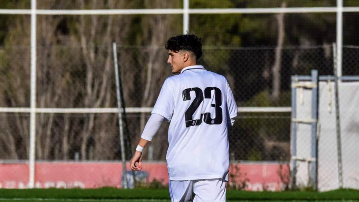 Jesús Fortea en un partido con el juvenil del Real Madrid