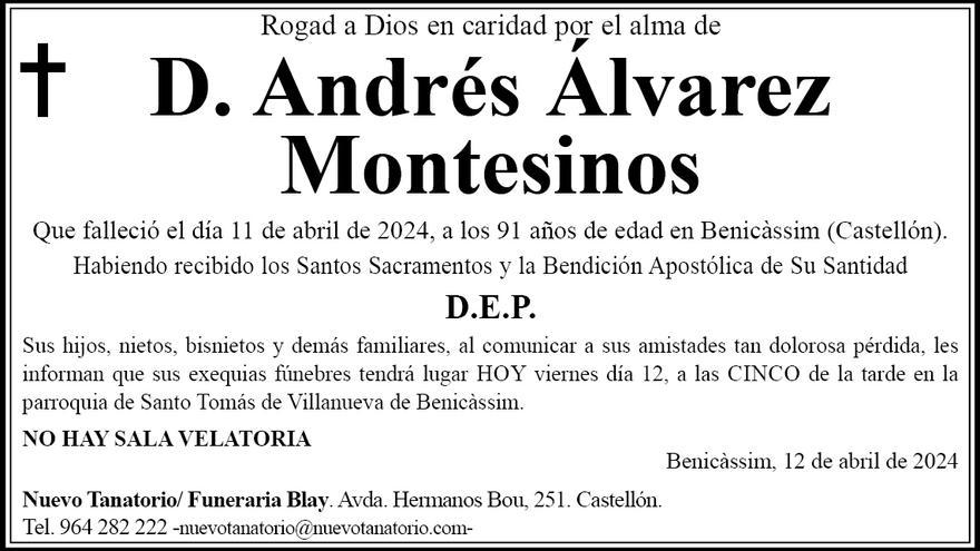 D. Andrés Álvarez Montesinos