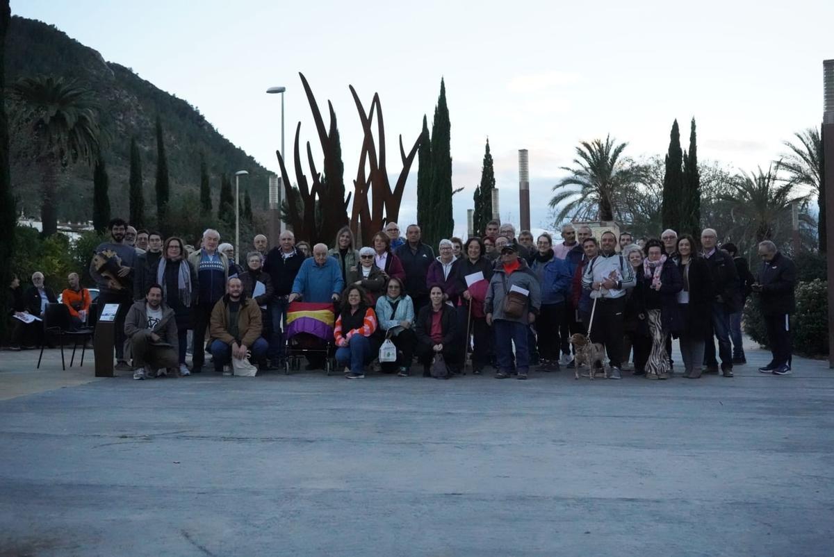 Reconocimiento a las víctimas del franquismo en Xàtiva, en 2025.