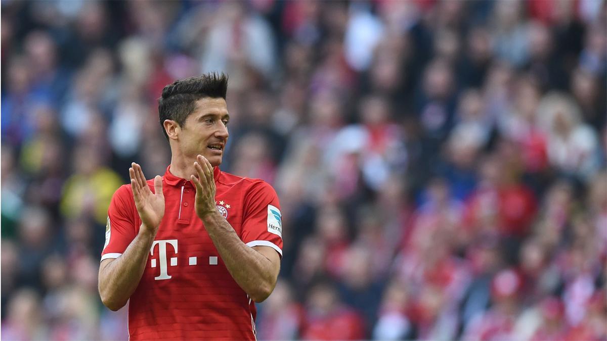 Lewandowski marcó un gol de penalti con el Bayern en el Bernabéu