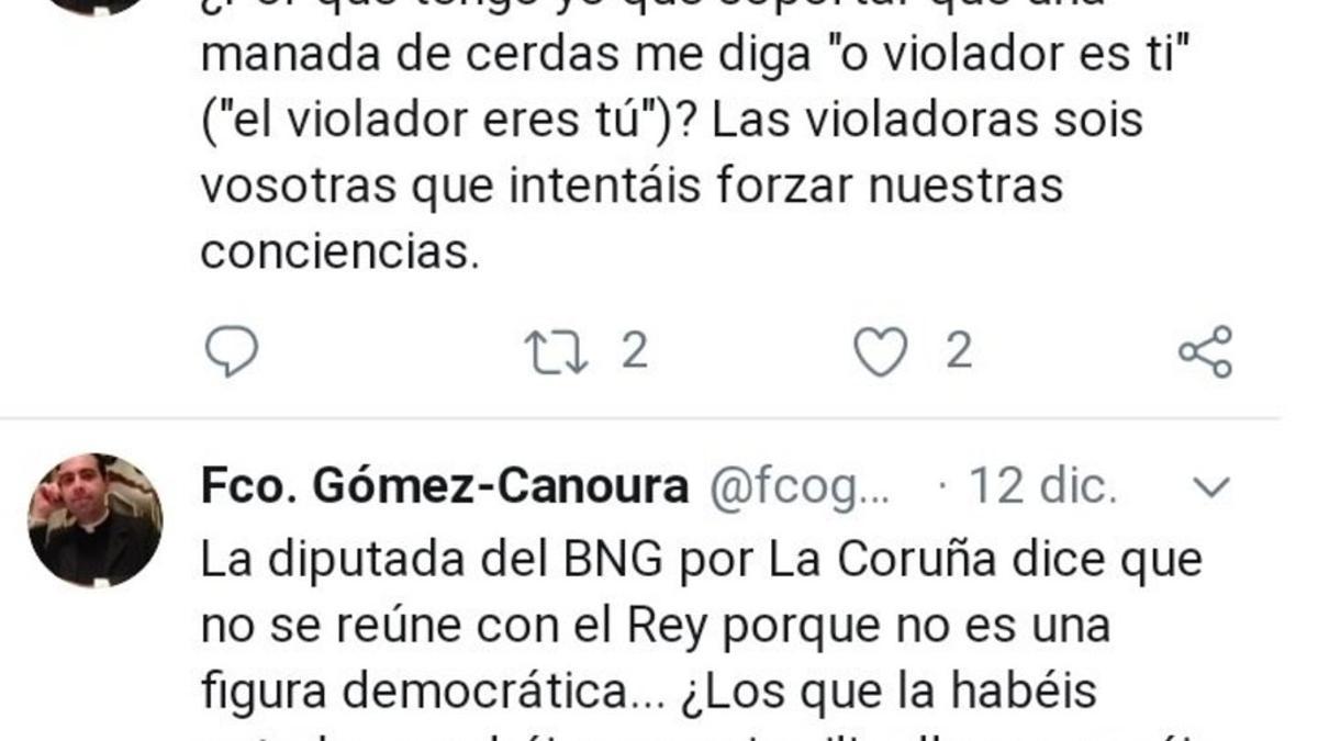 Tuits del párroco de Zas, Francisco Gómez-Canoura