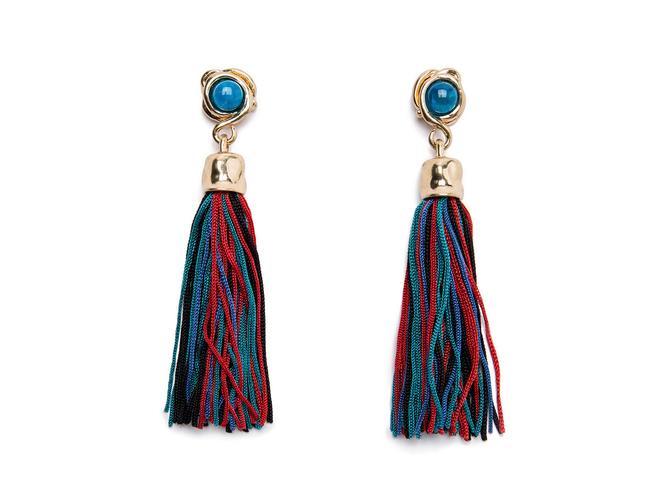 Pendientes con flecos de colores, de Bimba y Lola