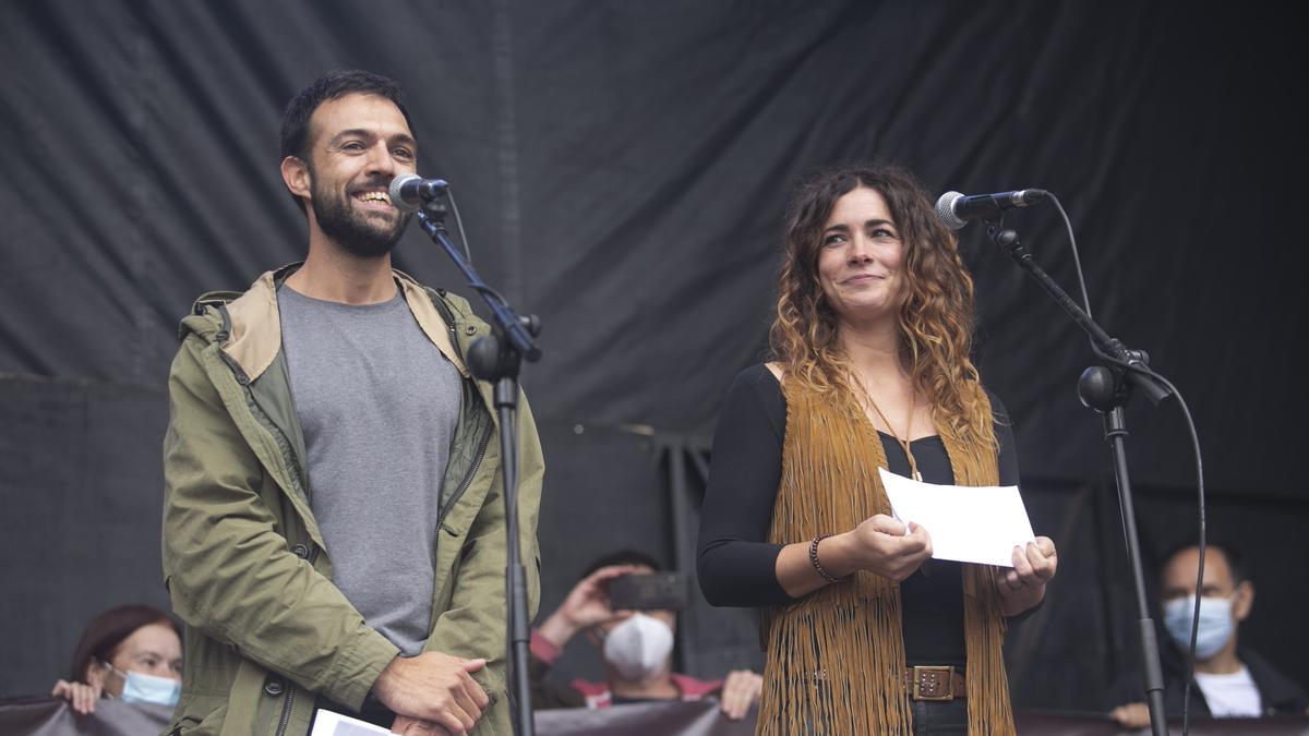 Los partidarios de la cooficialidad del asturiano se manifiestan en Oviedo