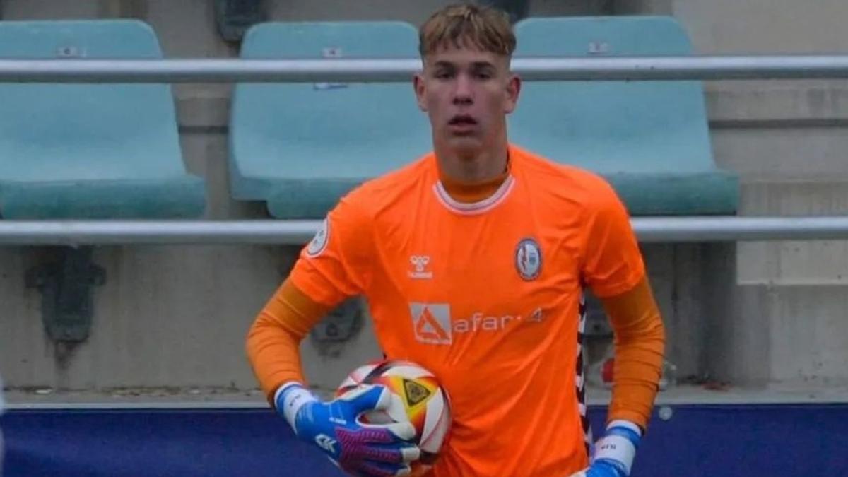 Voloshyn, durante un partido del Rayo Majadahonda