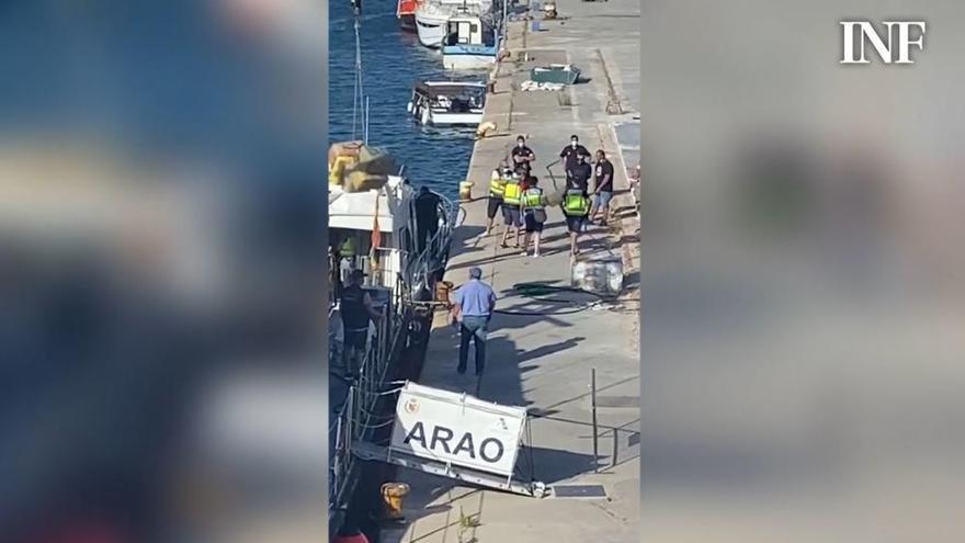 Aduanas aborda un barco con varias toneladas de hachís y lo traslada a Alicante