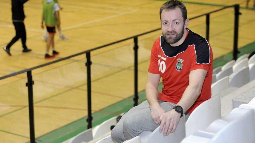 Martín Iglesias, ayer, en el pabellón Lalín Arena. // Bernabé/Javier Lalín