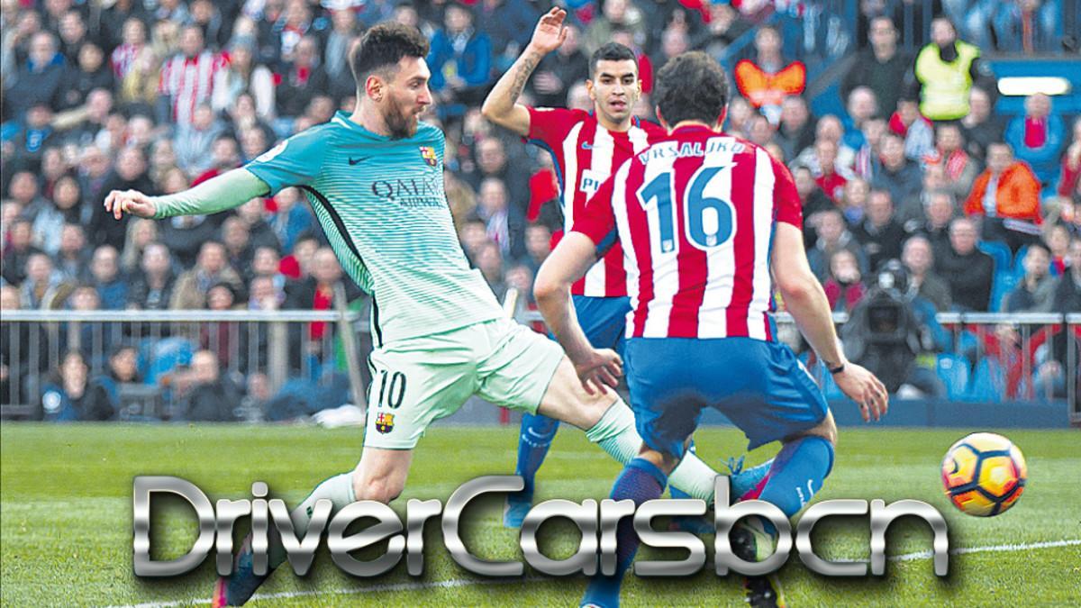 Leo Messi en el Atlético - Barça de la Liga 2016 / 2017