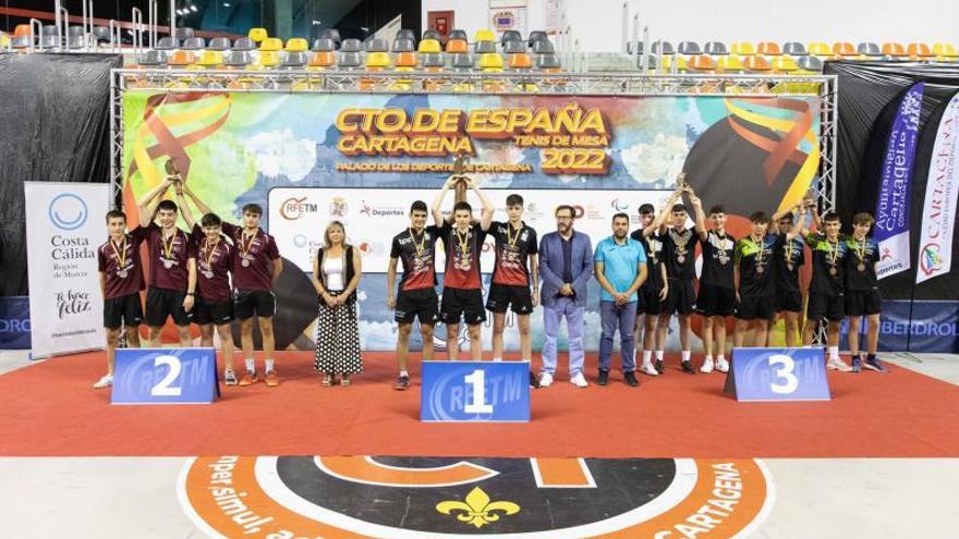 El Alzira Tenis Taula logra la plata en el Campeonato de España de juveniles