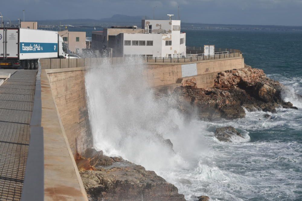 Temporal en la bahía de Palma