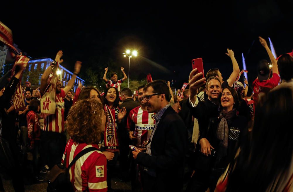 La celebración de la afición del Atlético