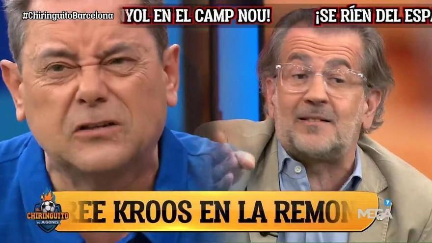 Toni Freixa y Tomás Roncero protagonizaron un cara a cara muy tenso en El Chiringuito