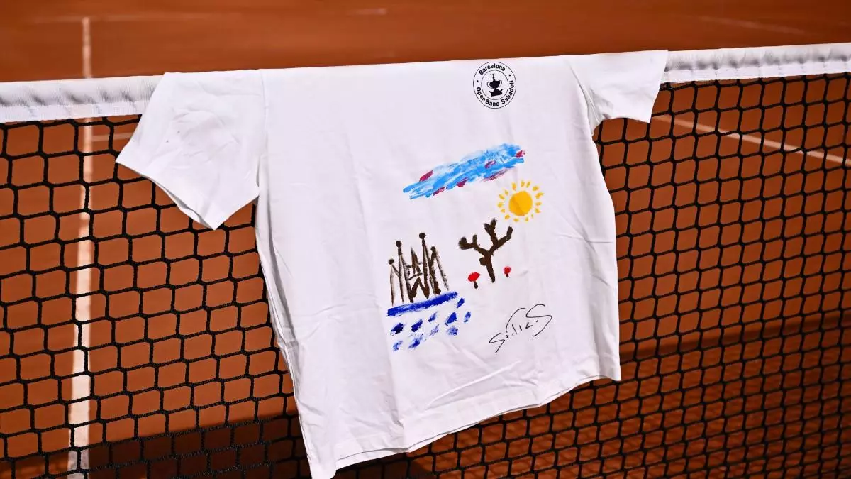 Los tenistas del Barcelona Open, dibujantes por un da por una causa solidaria