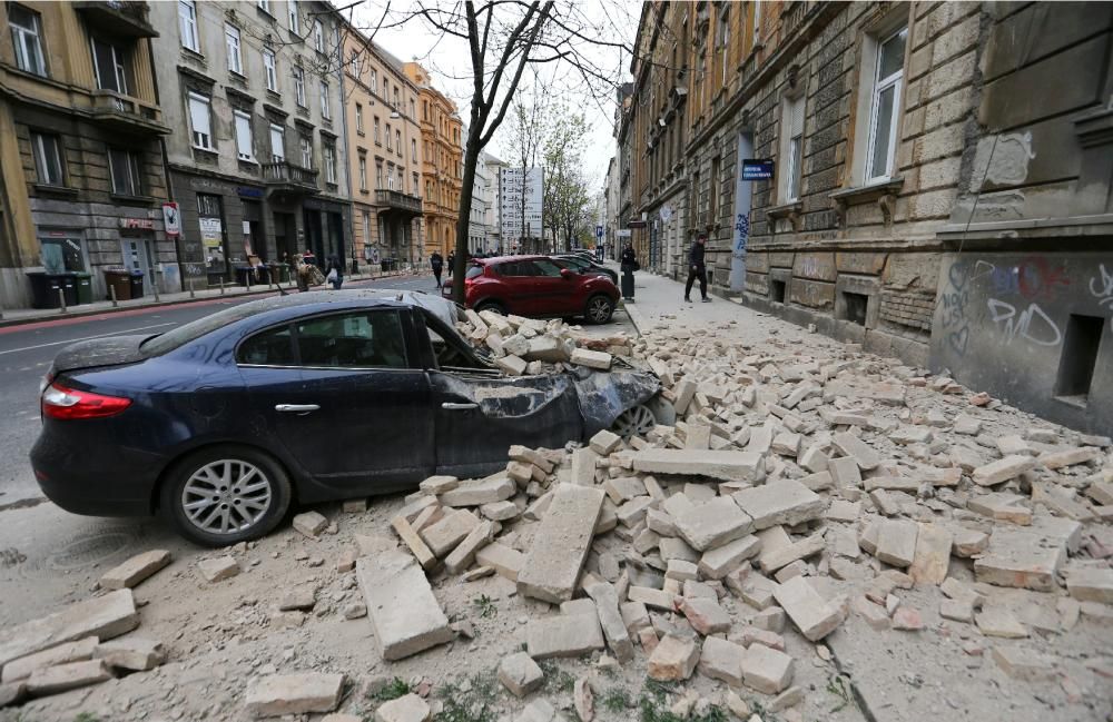 Destrucció a Zagreb per una sèrie de terratrèmols