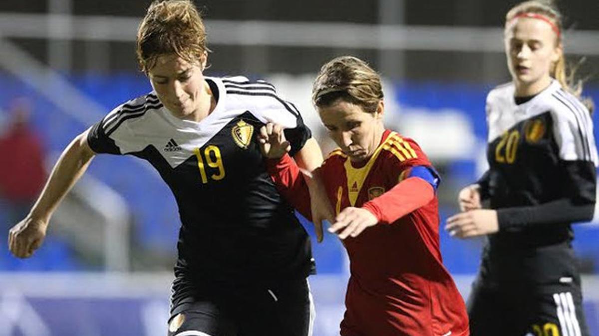 Sonia Bermúdez, en un partido con la selección española