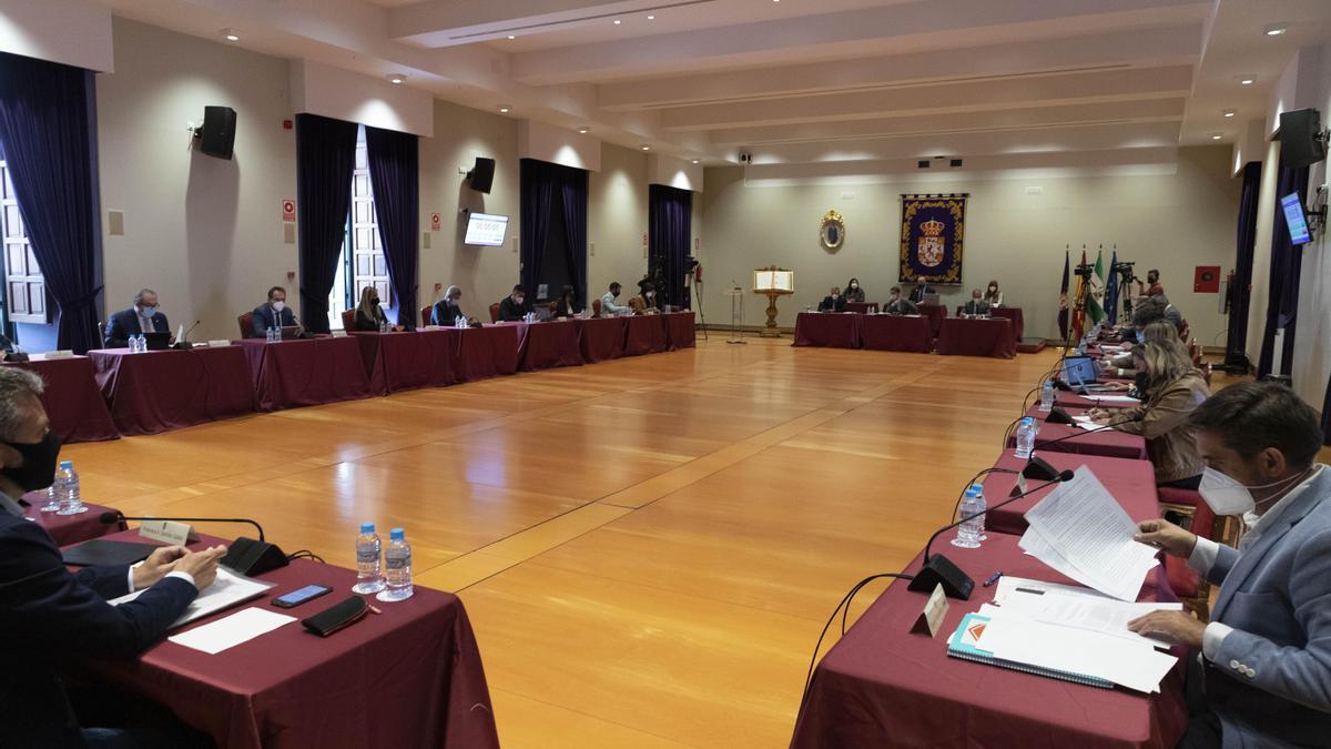 El pleno de la Diputación se ha celebrado en el Salón de Actos.