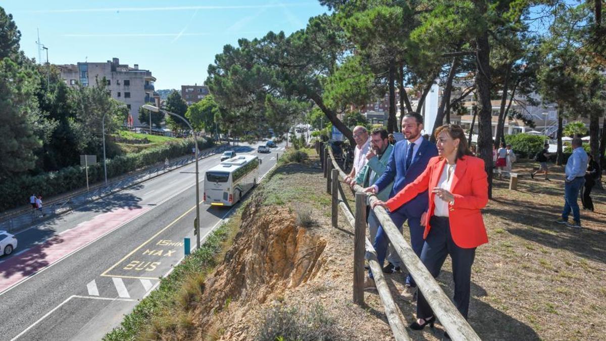 Presentació del nou carril bus ràpid entre Lloret i Blanes el setembre passat.