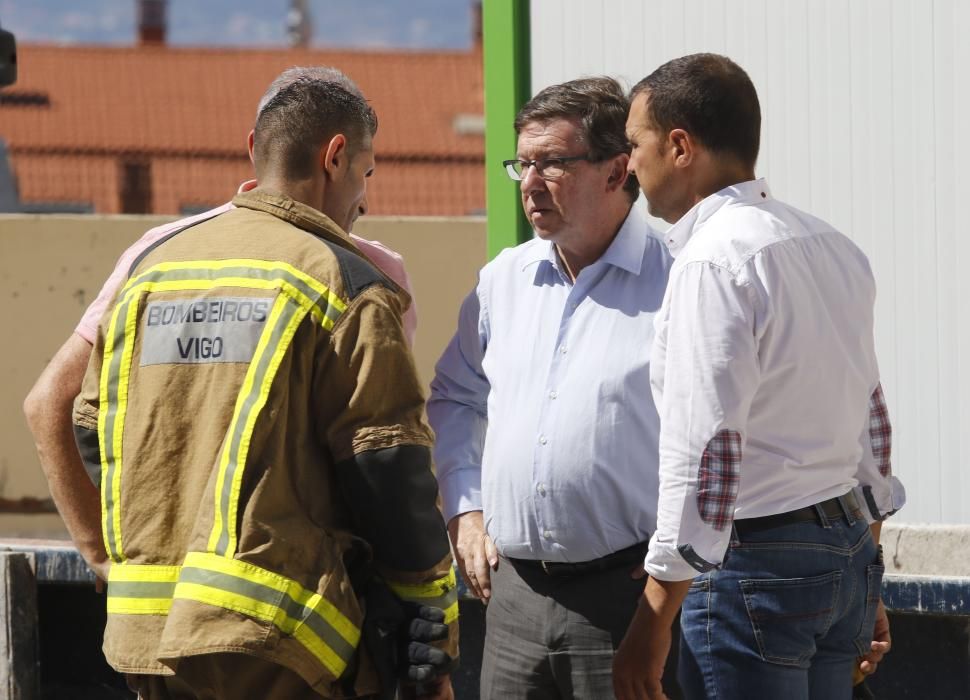 Incendio en la avenida del aeropuerto