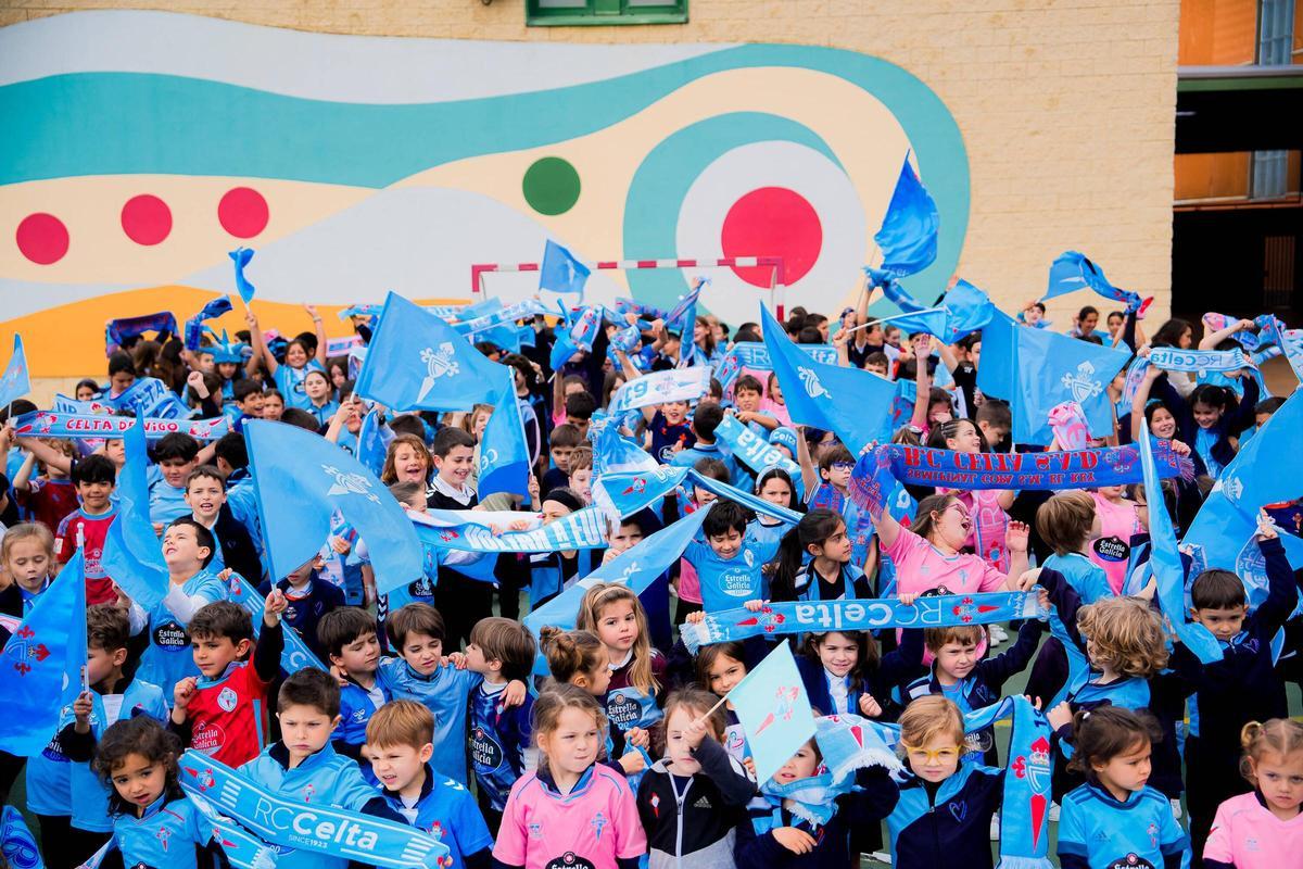 Los colegios de Vigo se vuelcan con el Celta y su remontada